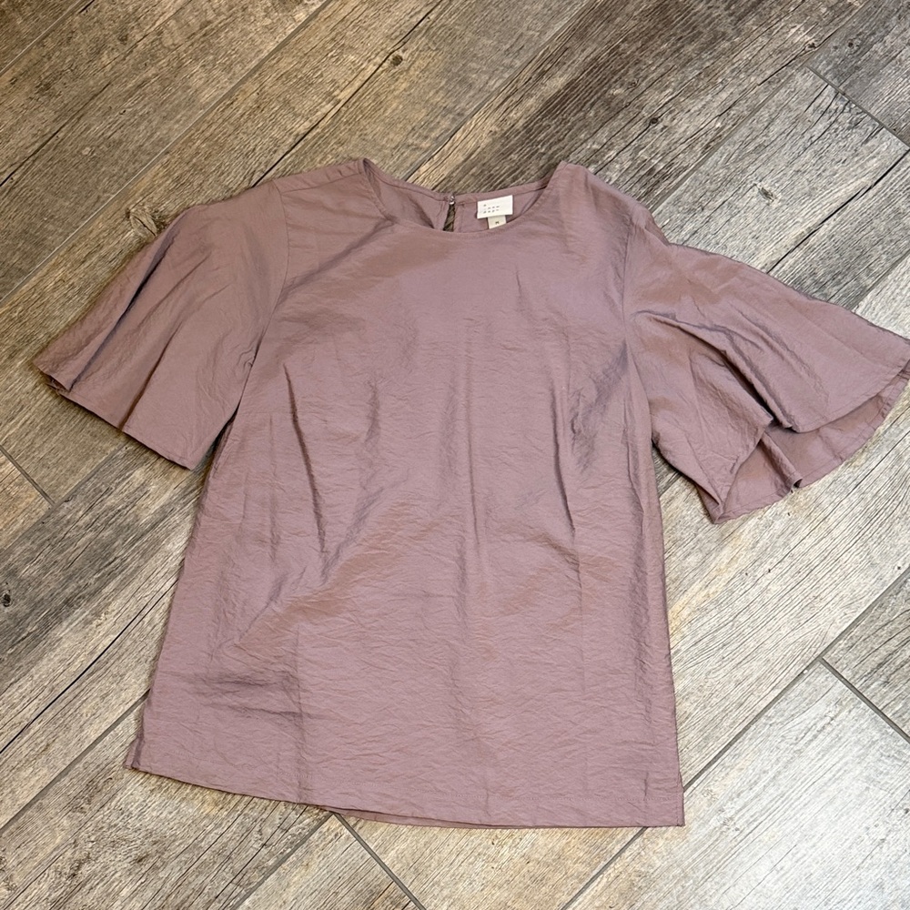 a new day Lavender Flutter Sleeve Blouse